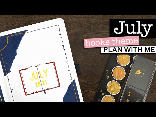 July Bullet Journal Setup 💜 Books theme