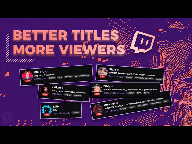 ADVANCED Stream Title Tips For MORE Twitch Viewers