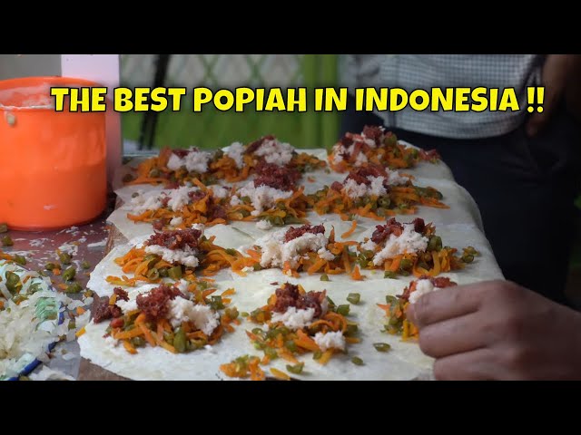 Art of Making Popiah (Chinese Spring Roll) | Atak Popiah Medan | Indonesian Street Food