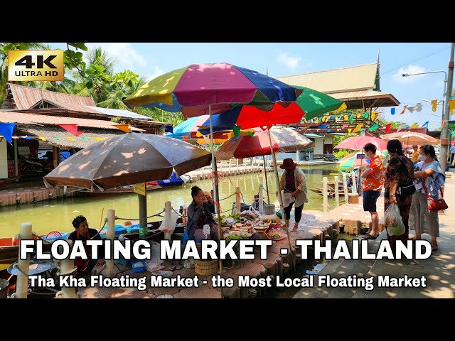 [4K] Tha Kha Floating Market | Amphawa Samut Songkhram | Thailand 2023