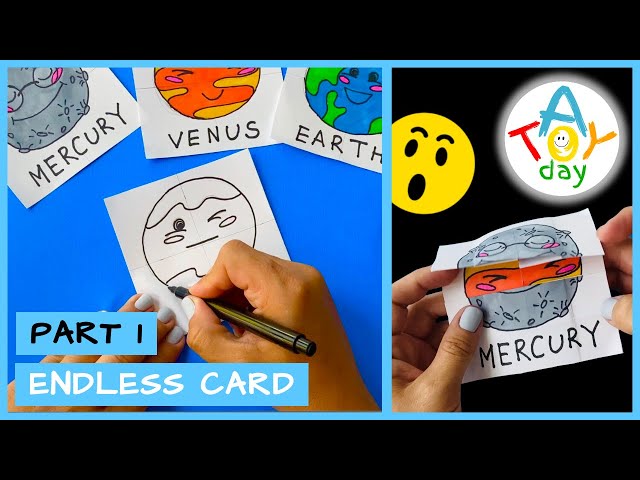 DIY Endless Card Part 1 | Planets | How to draw solar system planets | Simple Solar System Drawing