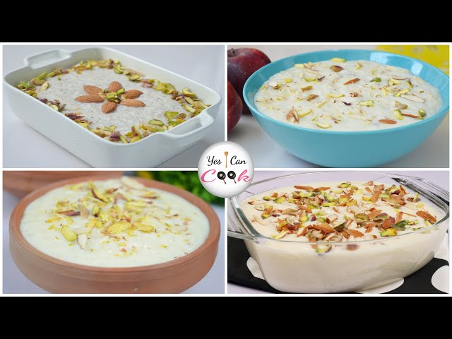 4 Tasty Kheer Recipes ❗ Asian Desserts by (YES I CAN COOK)