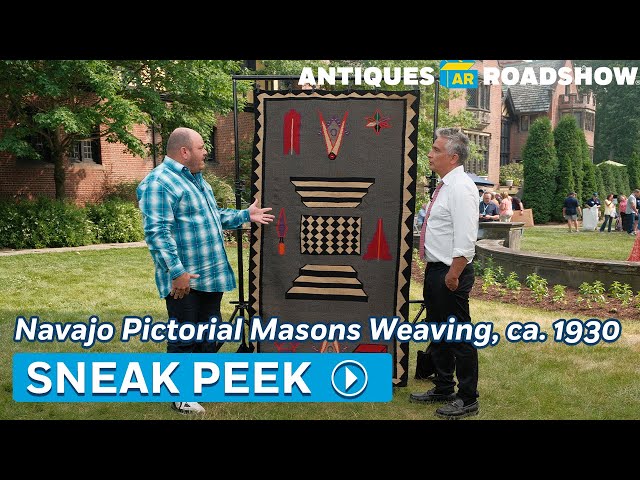 Preview: Navajo Pictorial Masons Weaving ca. 1930
