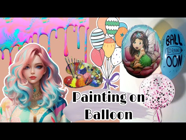 Let's do Painting on Balloon🤩❤|Voice reveal😳 #voicereveal  #youtube #painting #balloon #art