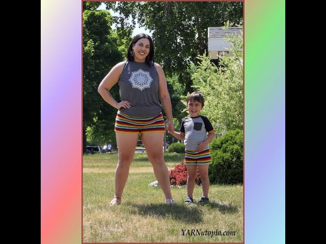 How to Crochet Tutorial: DIY Rainbow Summer Shorts by YARNutopia