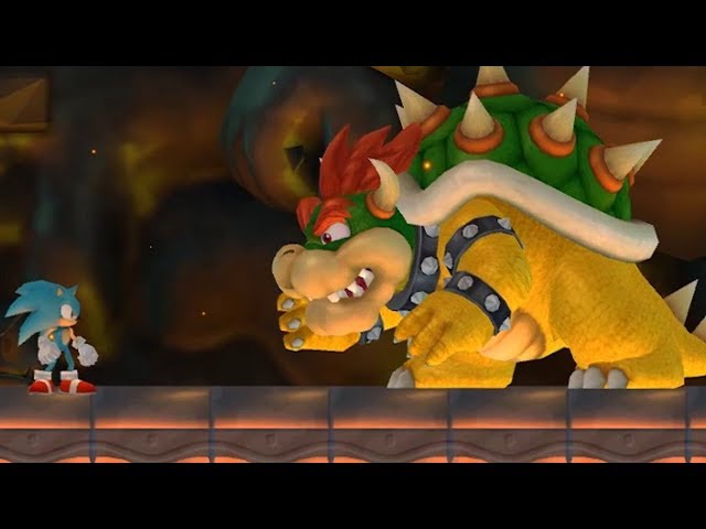 New Super Mario Bros. Wii - Sonic vs All Castle Bosses