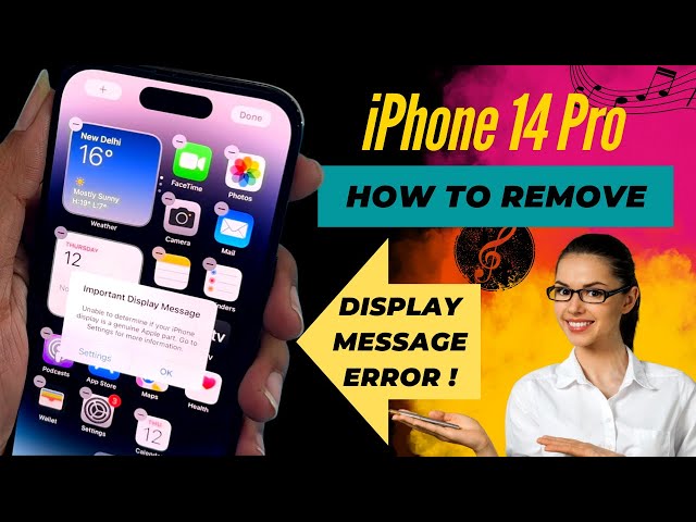 How to Fix iPhone 14 PRO Important Display Message Error! 💯✅