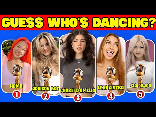Guess Who's Dancing?|Charli D'amelio, Lexi Rivera, Addison Rae, Sia Jiwoo, Homa|Viral Tiktok edition