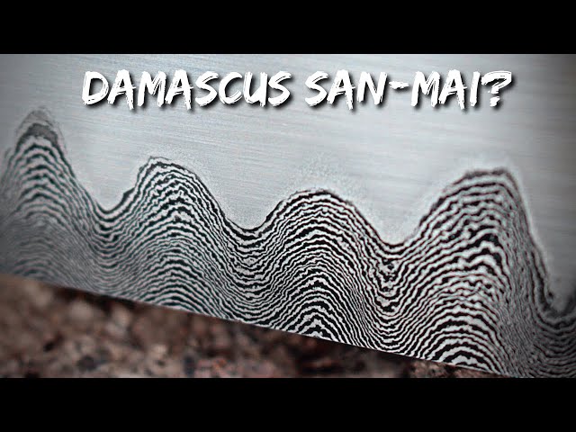SANMAI DAMASCUS KNIFE? Forging a damascus knife - How to make a knife!