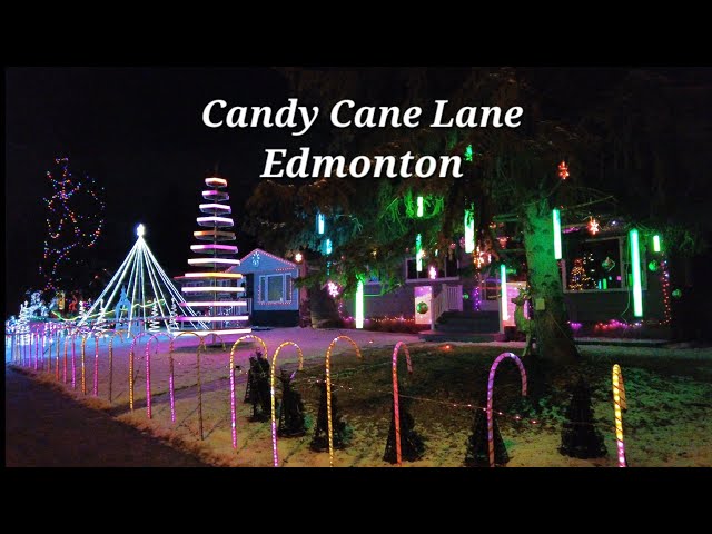 Candy Cane Lane, Edmonton, Alberta, Canada - Dec 2023