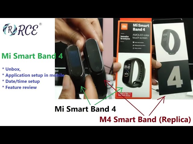 Mi Smart Band 4 - unbox, time setup and feature review compare with M4 smart band