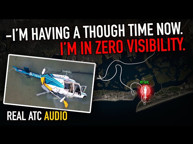 LOST in FOG and CRASHED in the water near JFK Airport #N716VL. REAL ATC