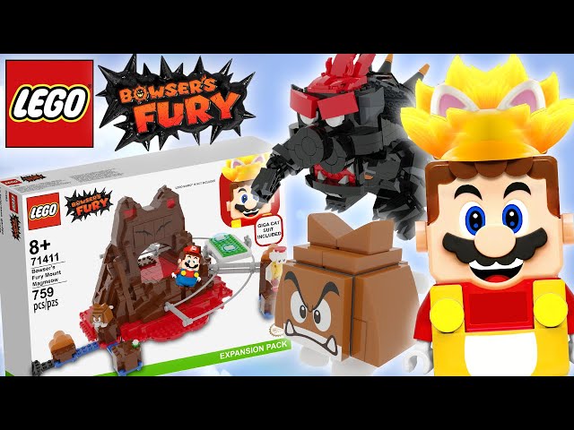 New Lego Super Mario BOWSER'S FURY MOUNT MAGMEOW Expansion Set | Mario Custom Set