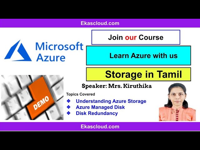 #AzureStorage | Managed Disk | Kiruthika | Tamil