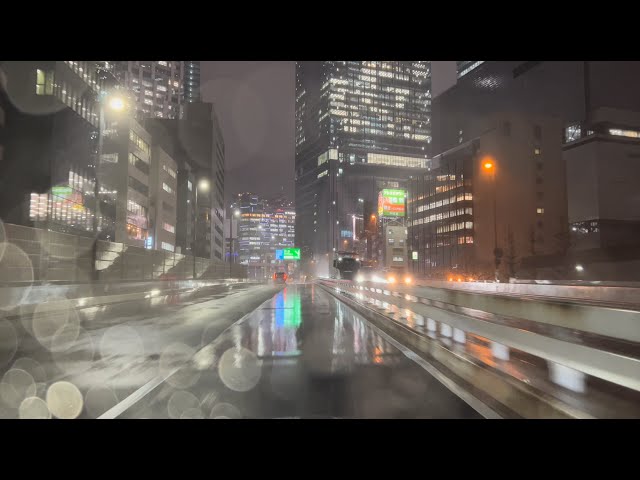 [ Driving Japan ] Tokyo City Highway. Rain. Relax and sleep. 2023/Feb/10 Fri 6:38 pm. 首都高速 雨