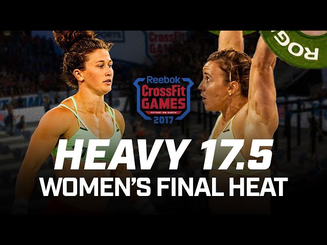 Tia-Clair Toomey vs. Kara Saunders in Thrusters and Double-unders — Heavy 17.5