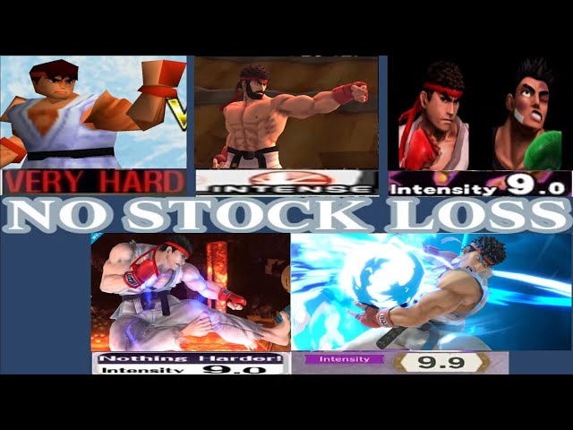 All Ryu Classic Mode - 64 to Ultimate (Hardest Difficulty) No stock loss