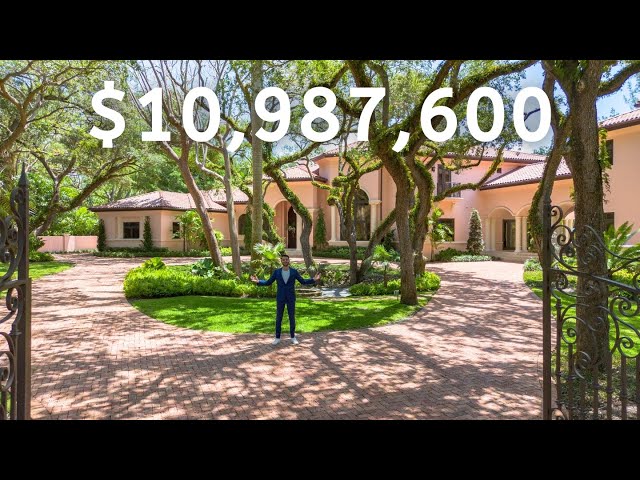 Inside a $10,987,600 GRAND OAK ESTATE on an Acre in Coral Gables, FL | Snapper Creek Gated Community