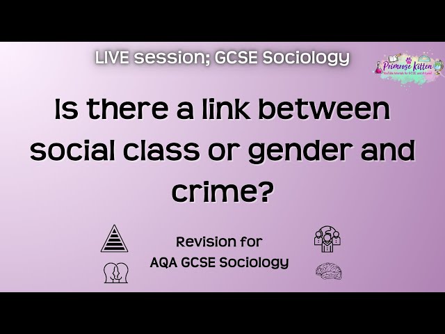 Links between social class or gender and crime - AQA GCSE Sociology | Live revision session