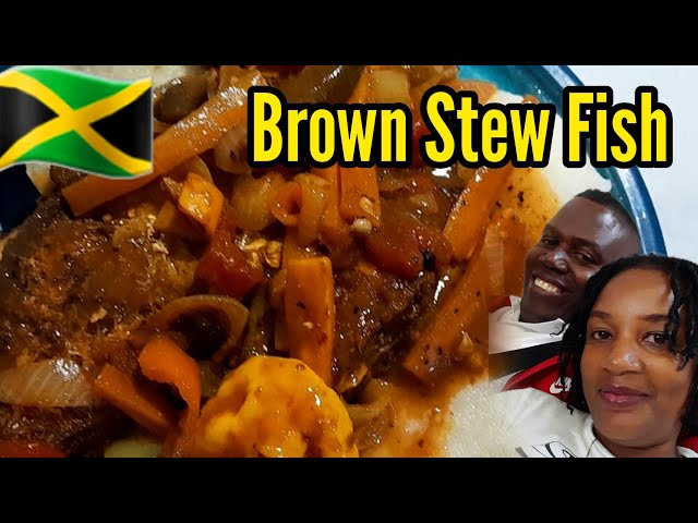 Jamaican Brown Stew Fish! Cook dinner with us 😋 💯🇯🇲