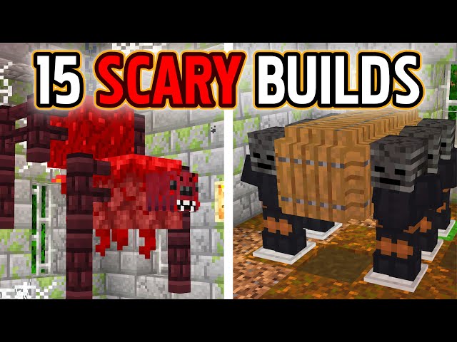 Minecraft | 15 MORE Scary Halloween Build Hack and Ideas