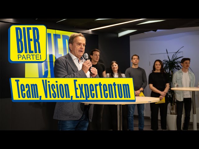 Team, Vision, Expertentum - Pressekonferenz der Bierpartei