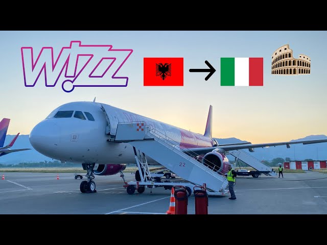 TRIPREPORT | #wizzair (ECONOMY) | #a321  | #tiranainternacionalairport - #rome Fiumincino Airport