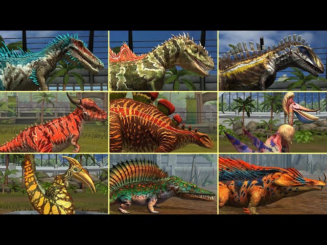ALL VIP DINOSAURS. All Max Level 40, All Evolutions | Jurassic World The Game