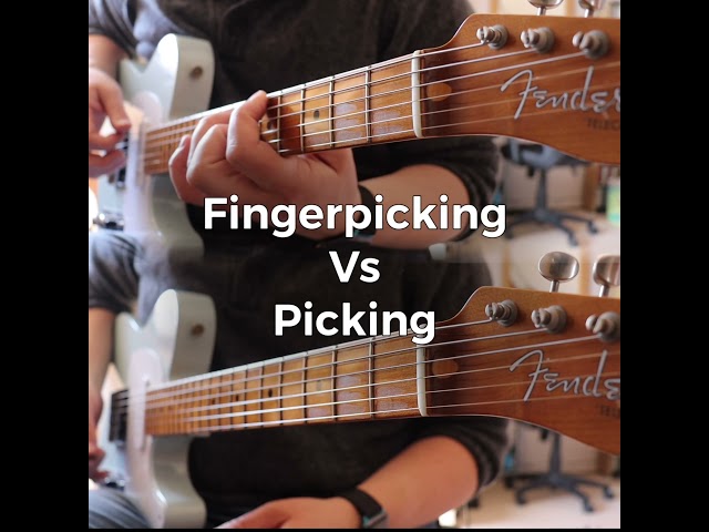 Fingerpicking vs picking on a guitar