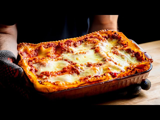 Italian-American Lasagna with Meat Sauce and Ricotta