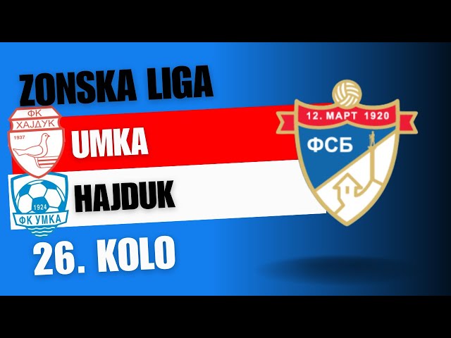 UMKA - HAJDUK (Lion), (12. 05. 2024.) Zonska liga Beograd, 26. Kolo