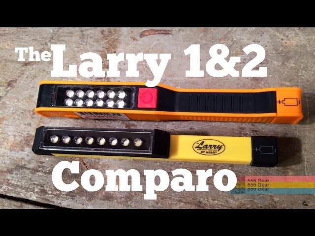 Comparison: Nebo The Larry 1 & 2 LED Work Flashlight "$10 Glove Box Flashlights"