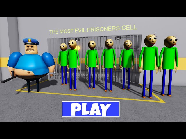 BALDI BARRY'S PRISON RUN - BARRY VS 1000 TEACHER - Walkthrough Full Gameplay #obby #roblox
