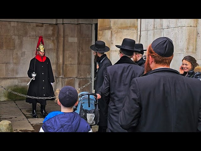 FAMILIAR FACES RETURN on Good Friday to annoy and mock The King's Guard at Horse Guards!