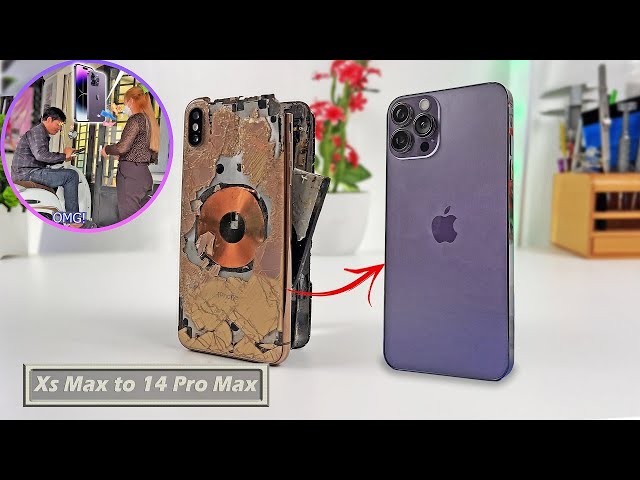 How i Turn Destroyed iPhone Xs max into a Brand New iPhone 14 Pro Max