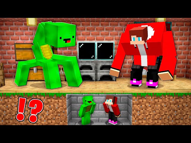 JJ and Mikey Hide From Scary Zombie and Creeper MUTANTS in Minecraft Challenge - Maizen