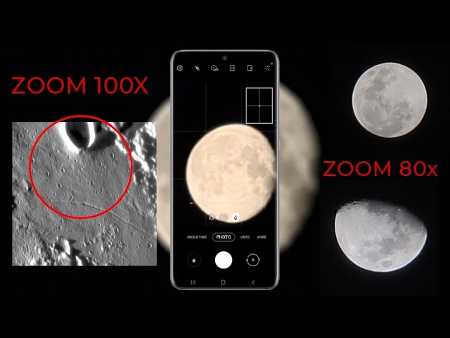 Samsung Galaxy ( S21 Ultra S22 Ultra S23 Ultra S24 Ultra ) Zoom Test - Moon Zoom