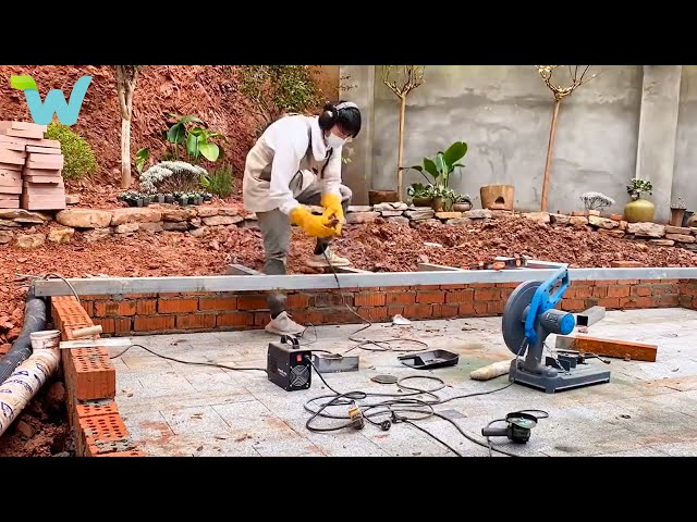 Building the two-story villa and garden on the hill with a beautiful river Part 2 | WU Vlog