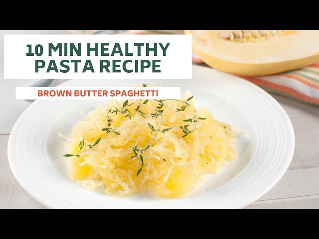 5 Ingredient Healthy Pasta for One - Brown Butter Spaghetti Squash