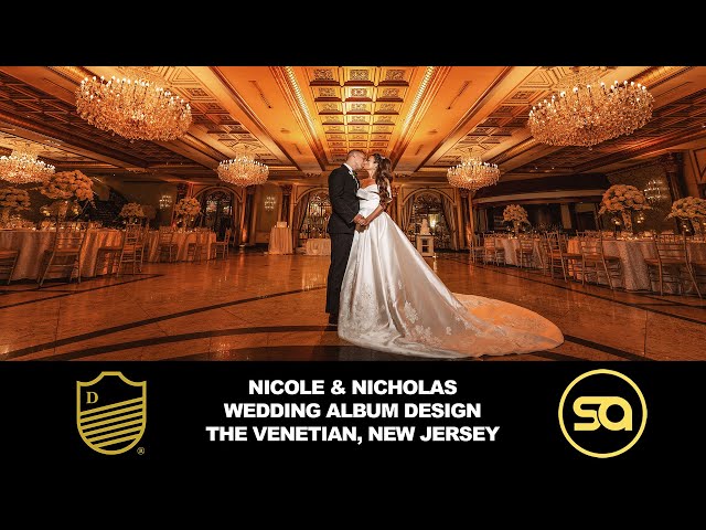 A Beautifully Designed Wedding Album featuring Nicole & Nicholas at The Venetian in New Jersey