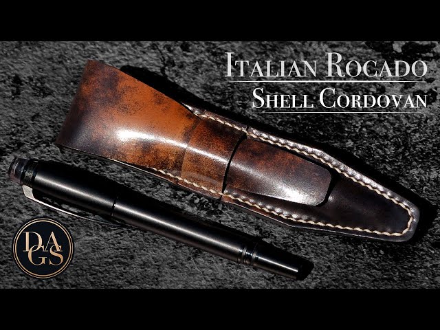 Refined Craftsmanship: Crafting an Elegant Italian Shell Cordovan Pen Case | ROCADO Leather