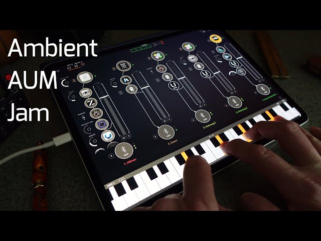 Ambient iPad AUM Live Jam — Animoog Z, Zeeon, Hammerhead, Hillman, Atom Piano Roll 2