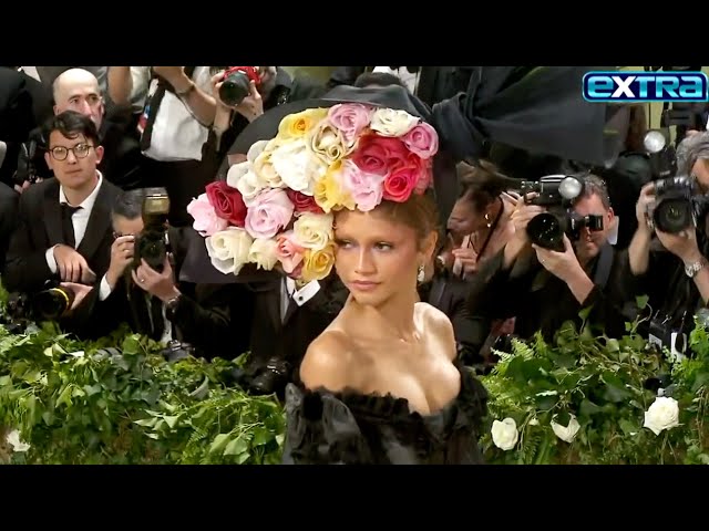 Zendaya Wows in SECOND Met Gala Look with Giant Train & Floral Headpiece