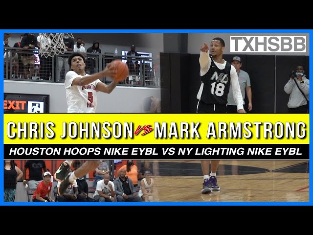 Chris Johnson vs Mark Armstrong | Houston vs NYC | Houston Hoops Nike EYBL vs NY Lightning Nike EYBL
