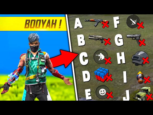 Free Fire But I Can't Use Any A to Z Letter Weapon or Button(Movement,Ak,Medikit)