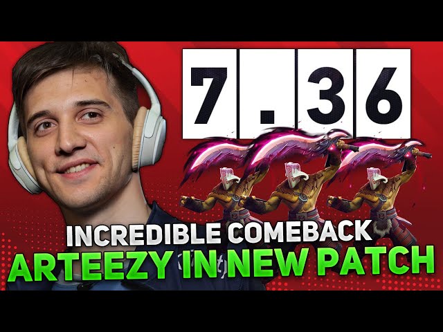 INCREDIBLE COMEBACK by ARTEEZY in THIS GAME?! | RTZ tests JUGGERNAUT in NEW PATCH 7.36 DOTA 2