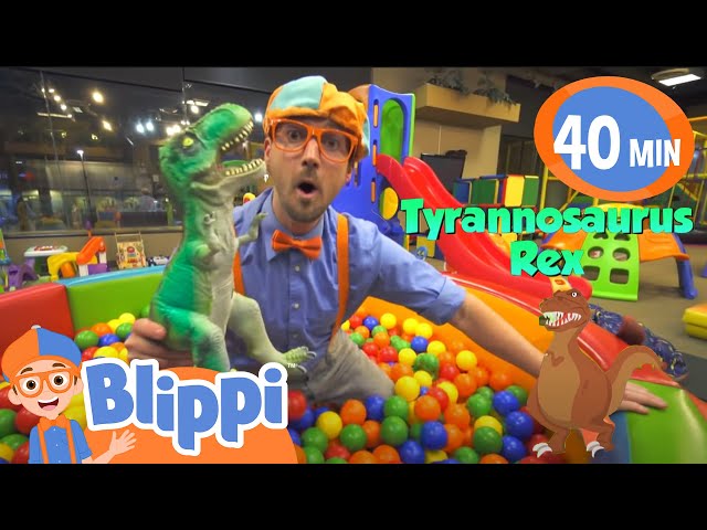 Blippi Visits an Indoor Playground (Kinderland) @Blippi | Moonbug Fun Zone| Blippi