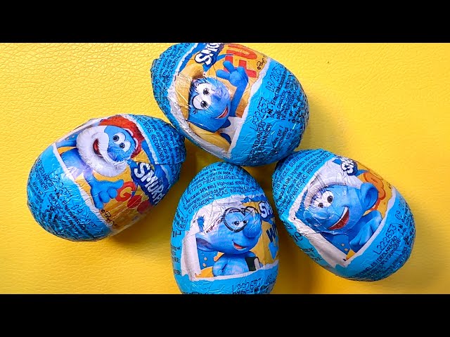 ASMR Unboxing CHOCOLATE EGGS Smurfs NO Talking Video