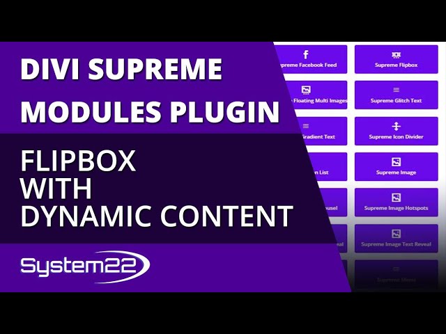 Divi Supreme Modules Flipbox With Dynamic Content 👍