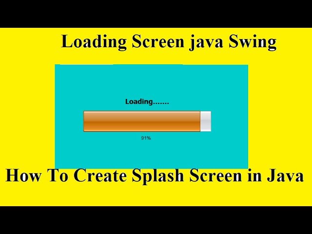 How to Make Loading Screen in java Netbeans  Splash Screen Jprogressbar